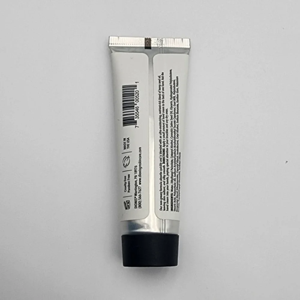 Dionis Goat Milk Hand Cream Hemp Fragrance Free Soothe and Moisturize 1 oz New